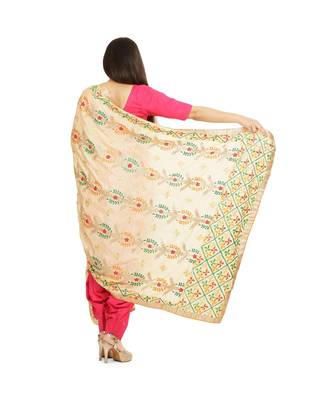 multicolor Phulkari Chunni With Gotta Patti Work 3