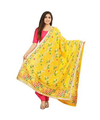 multicolor Phulkari Chunni With Gotta Patti Work 1