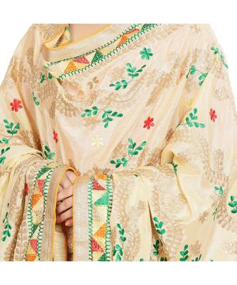 multicolor Phulkari Chunni With Gotta Patti Work 2