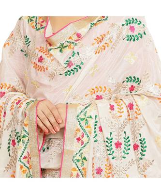 multicolor Phulkari Chunni With Gotta Patti Work 4