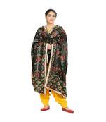 multicolor Phulkari Chunni With Gotta Patti Work