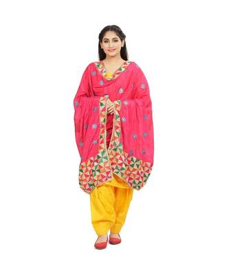 multicolor Phulkari Chunni With Gotta Patti Work 1