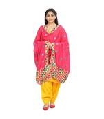 multicolor Phulkari Chunni With Gotta Patti Work