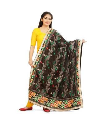 multicolor Phulkari Chunni With Gotta Patti Work 1