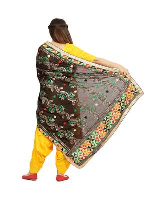 multicolor Phulkari Chunni With Gotta Patti Work 3