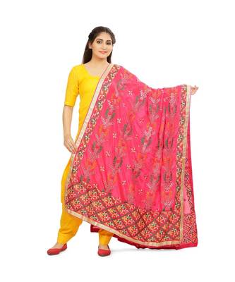 multicolor Phulkari Chunni With Gotta Patti Work 1