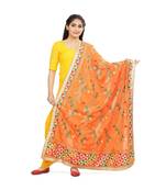 multicolor Phulkari Chunni With Gotta Patti Work