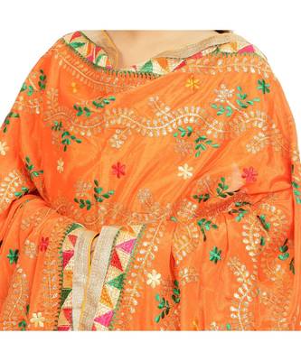 multicolor Phulkari Chunni With Gotta Patti Work 2