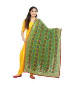 multicolor Heavy Embroidery Georgette Phulkari Dupatta
