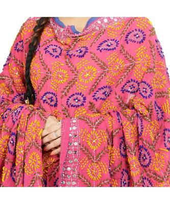 multicolor Heavy Embroidery Georgette Phulkari Dupatta 4