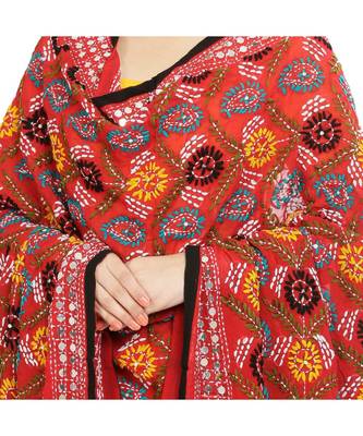 multicolor Heavy Embroidery Georgette Phulkari Dupatta 2