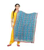 multicolor Heavy Embroidery Georgette Phulkari Dupatta