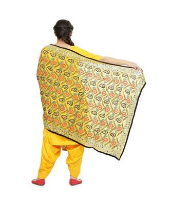 multicolor Heavy Embroidery Georgette Phulkari Dupatta 2