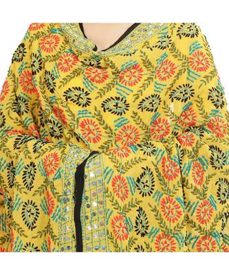 multicolor Heavy Embroidery Georgette Phulkari Dupatta 4