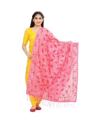 multicolor Georgette Phulkari Dupatta 1