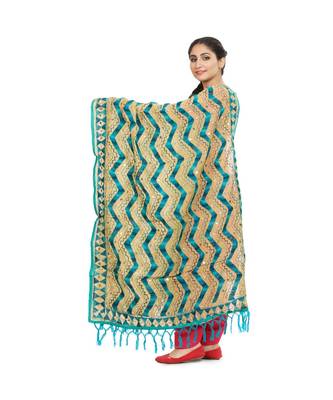 multicolor Georgette Phulkari Dupatta 2