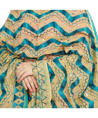 multicolor Georgette Phulkari Dupatta 4