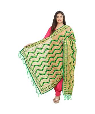 multicolor Georgette Phulkari Dupatta 1