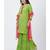 Parrot Green Cotton Embroidered Kurti with Sharara and Pink Net Dupatta