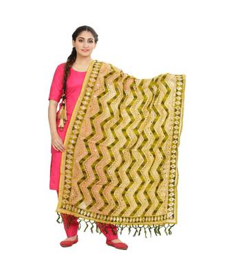 multicolor Georgette Phulkari Dupatta 1