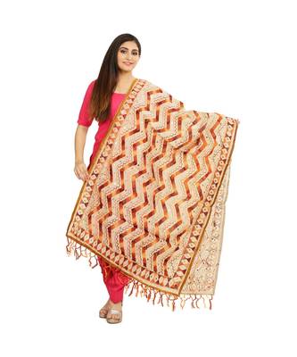 multicolor Georgette Phulkari Dupatta 1