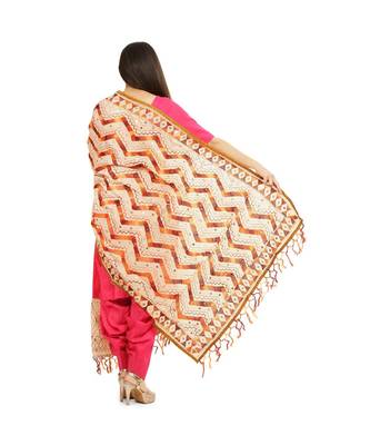 multicolor Georgette Phulkari Dupatta 2