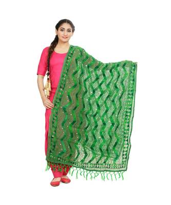 multicolor Georgette Phulkari Dupatta 1