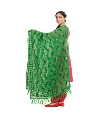 multicolor Georgette Phulkari Dupatta 2