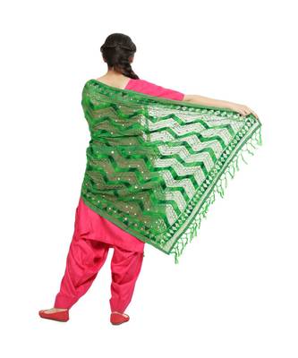 multicolor Georgette Phulkari Dupatta 3