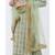 Dusty Green Georgette Double Layered Kurti with Palazzo and Net Mirror Dupatta