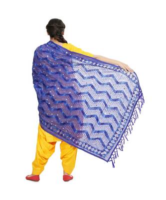 multicolor Georgette Phulkari Dupatta 4
