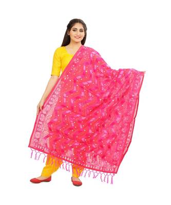 multicolor Georgette Phulkari Dupatta 1