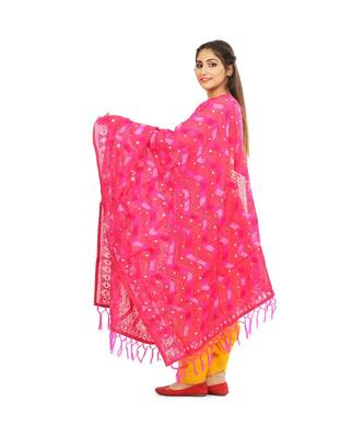 multicolor Georgette Phulkari Dupatta 2