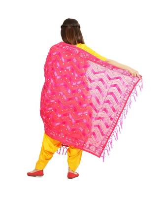 multicolor Georgette Phulkari Dupatta 3