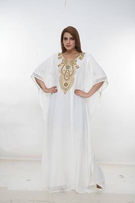Dubai Kaftan Women Dress Long Gown Farasha Morocco Wear 1