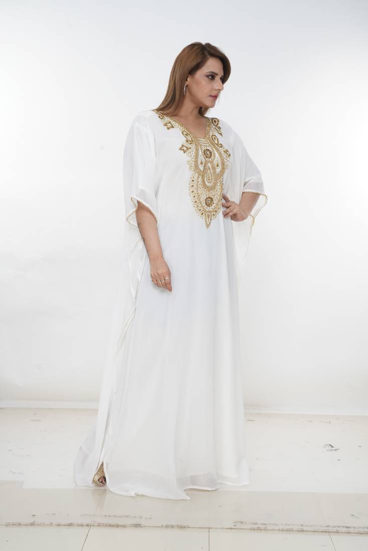 Dubai Kaftan Women Dress Long Gown Farasha Morocco Wear