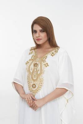 Dubai Kaftan Women Dress Long Gown Farasha Morocco Wear 4