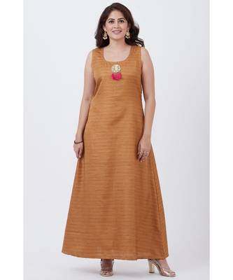 Gold Kundan A-Line Floor Length Kurti 1