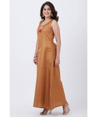 Gold Kundan A-Line Floor Length Kurti 2