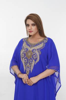 Dubai Kaftan Women Dress Long Gown Farasha Morocco Wear 1
