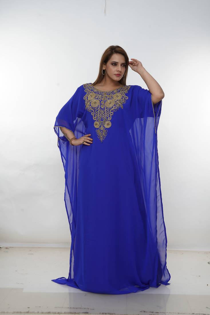 Dubai Kaftan Women Dress Long Gown Farasha Morocco Wear
