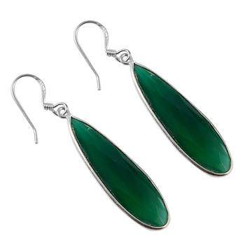 Green onyx earrings 1