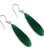 Green onyx earrings