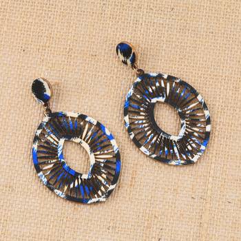 Designer Dangler  Wooden Light Weight Earrings For Girls And Women. 2