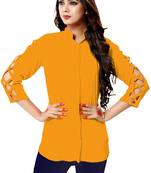 Yellow plain cambric tops