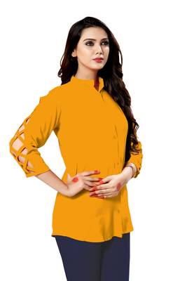 Yellow plain cambric tops 2