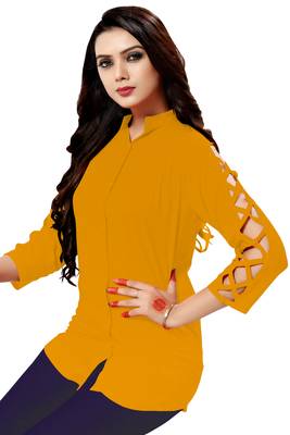 Yellow plain cambric tops 3