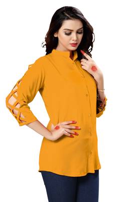 Yellow plain cambric tops 4