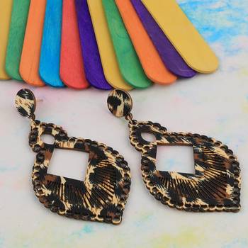Party Wear Dangler  Wooden Earrings For Girls And Women 4