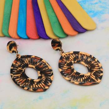 Designer  Wooden Earrings Perfect And Different Look For Women Girl 4
